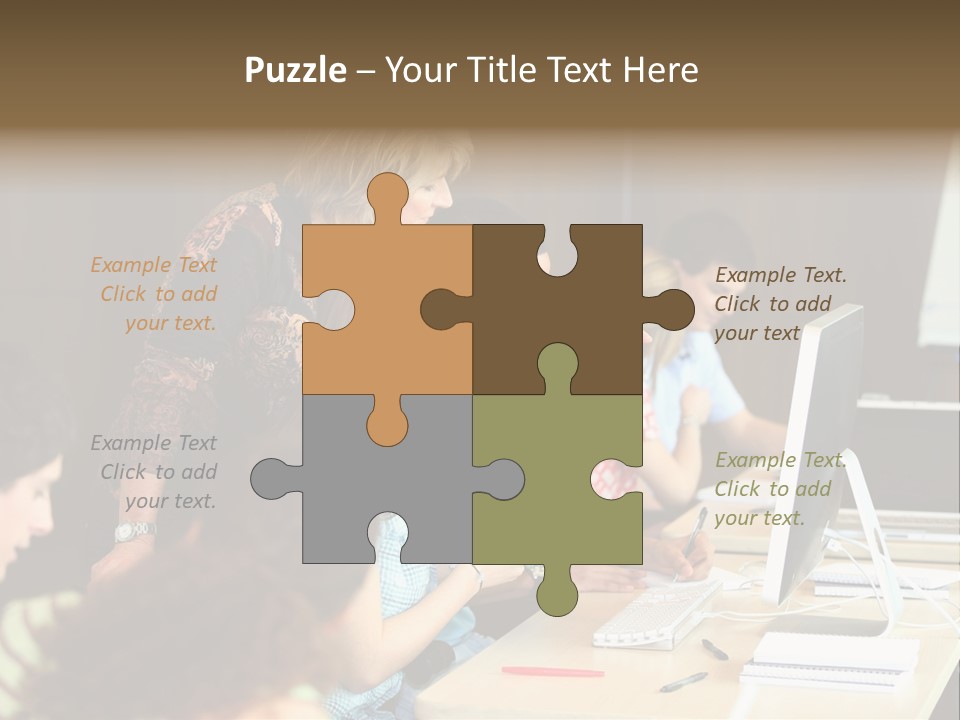 School Senior Class Computer PowerPoint Template