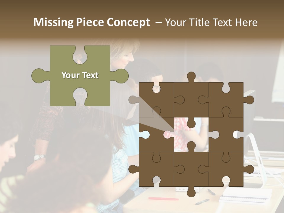 School Senior Class Computer PowerPoint Template