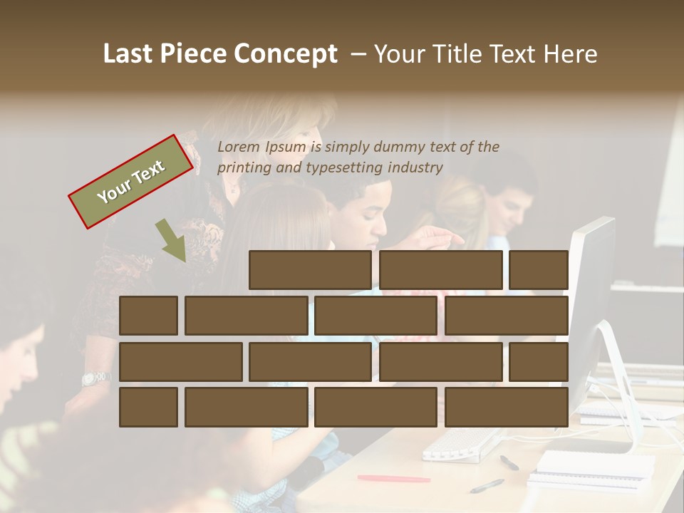 School Senior Class Computer PowerPoint Template