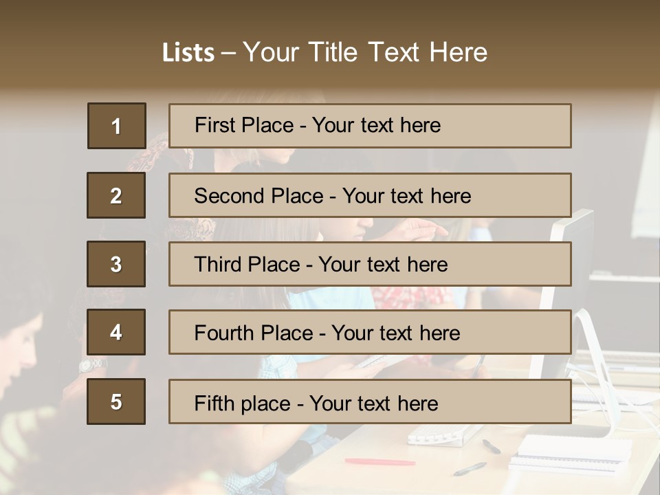 School Senior Class Computer PowerPoint Template