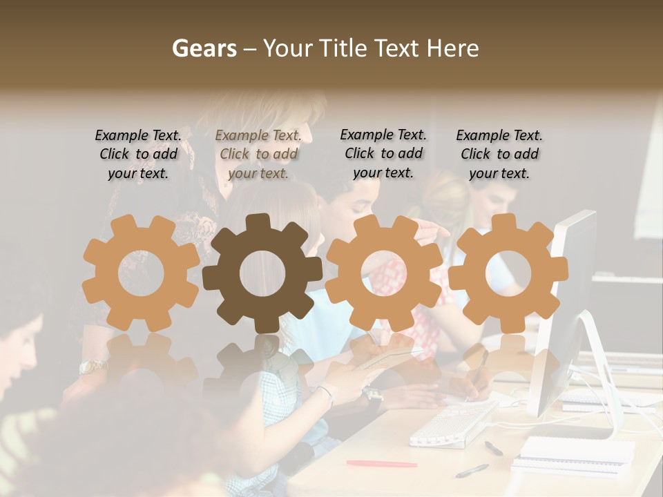 School Senior Class Computer PowerPoint Template