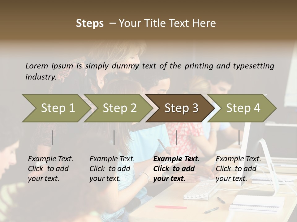 School Senior Class Computer PowerPoint Template