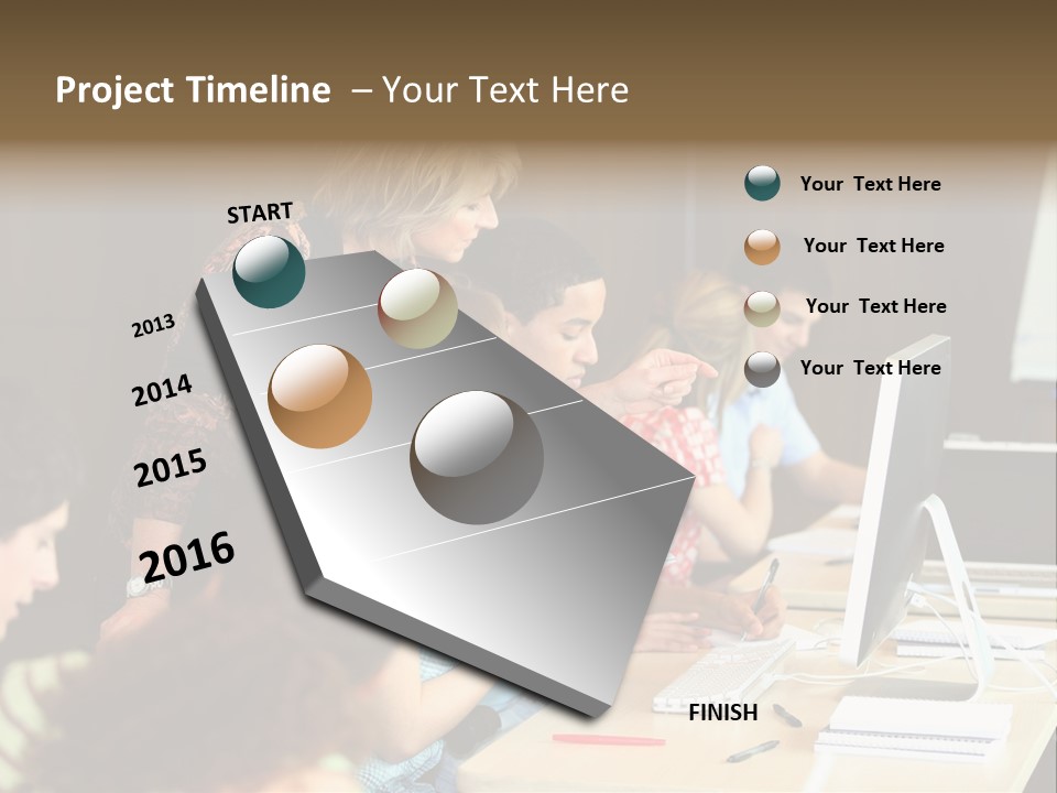 School Senior Class Computer PowerPoint Template