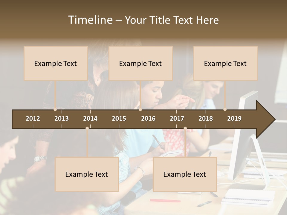 School Senior Class Computer PowerPoint Template