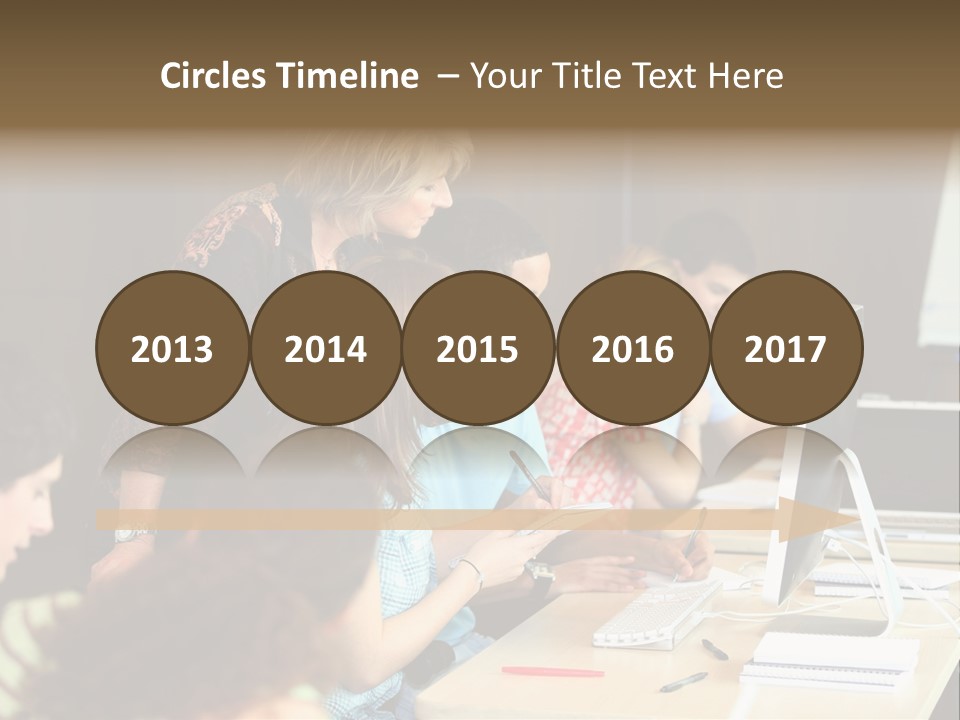 School Senior Class Computer PowerPoint Template