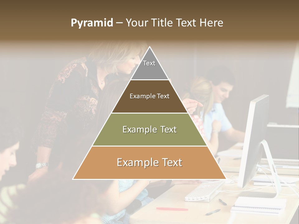 School Senior Class Computer PowerPoint Template