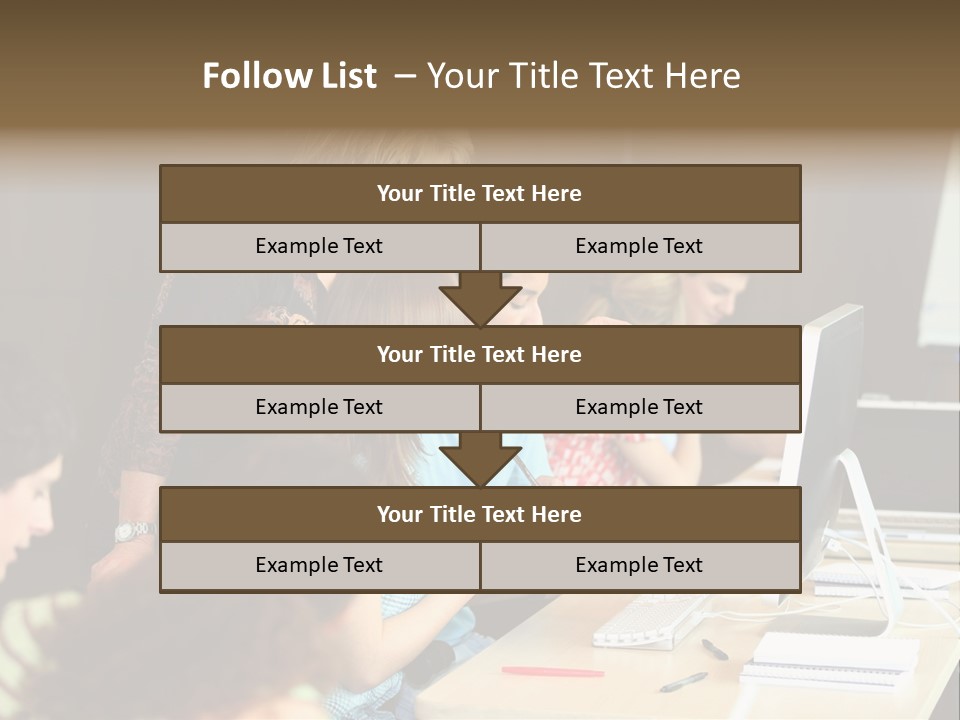 School Senior Class Computer PowerPoint Template