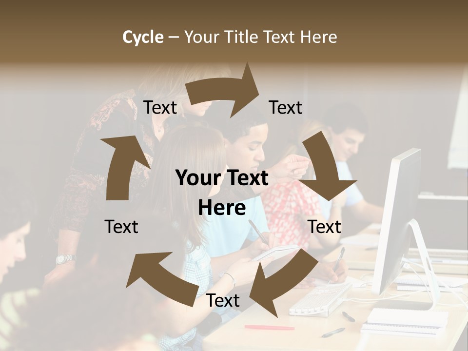 School Senior Class Computer PowerPoint Template