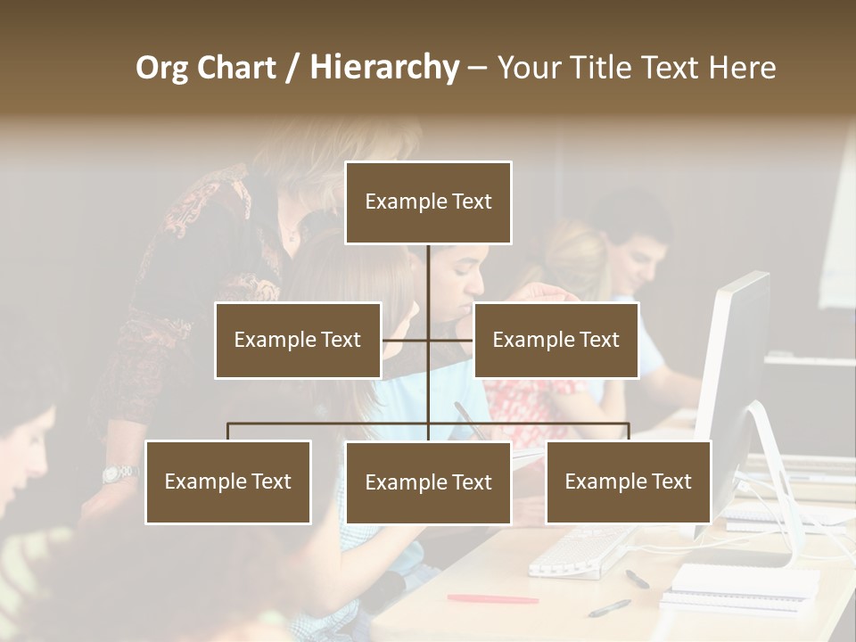 School Senior Class Computer PowerPoint Template