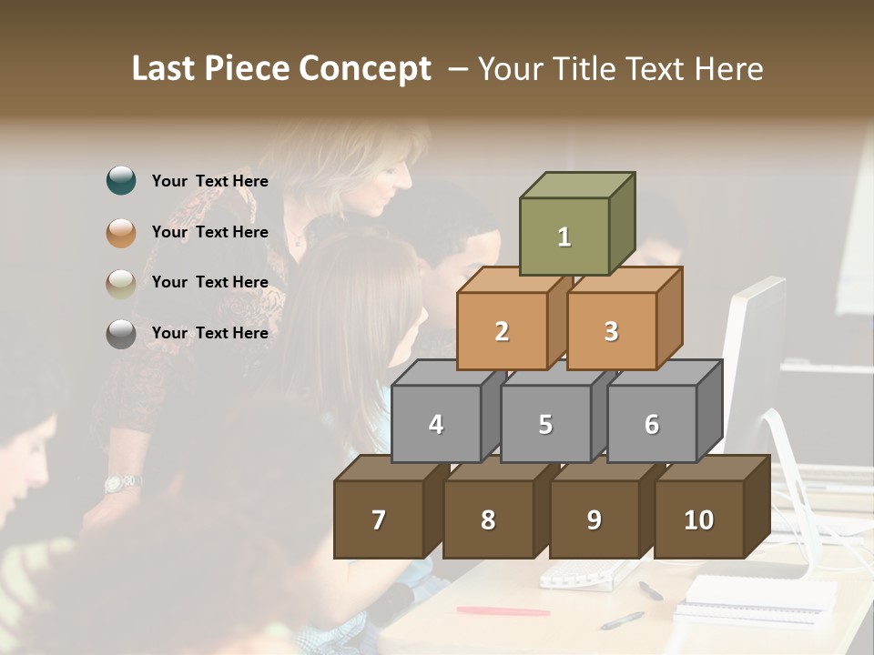 School Senior Class Computer PowerPoint Template