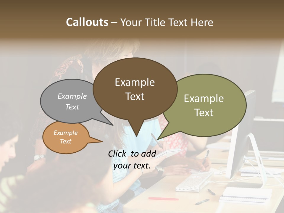 School Senior Class Computer PowerPoint Template