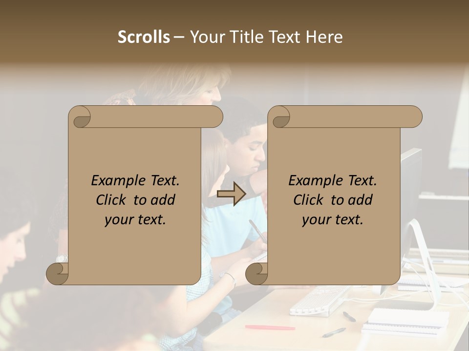 School Senior Class Computer PowerPoint Template