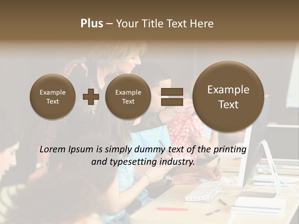 School Senior Class Computer PowerPoint Template