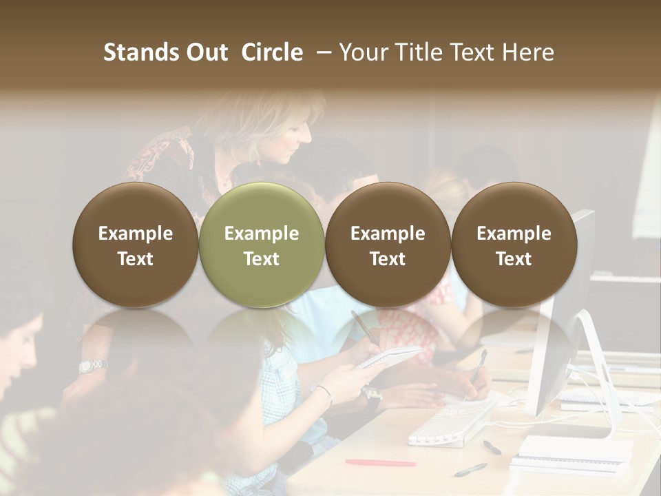 School Senior Class Computer PowerPoint Template