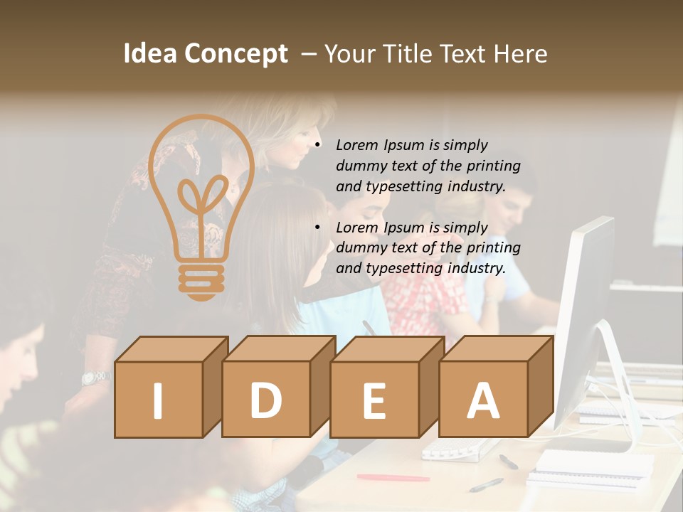 School Senior Class Computer PowerPoint Template