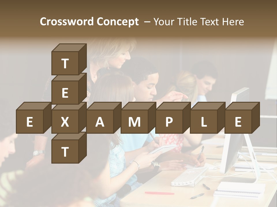 School Senior Class Computer PowerPoint Template