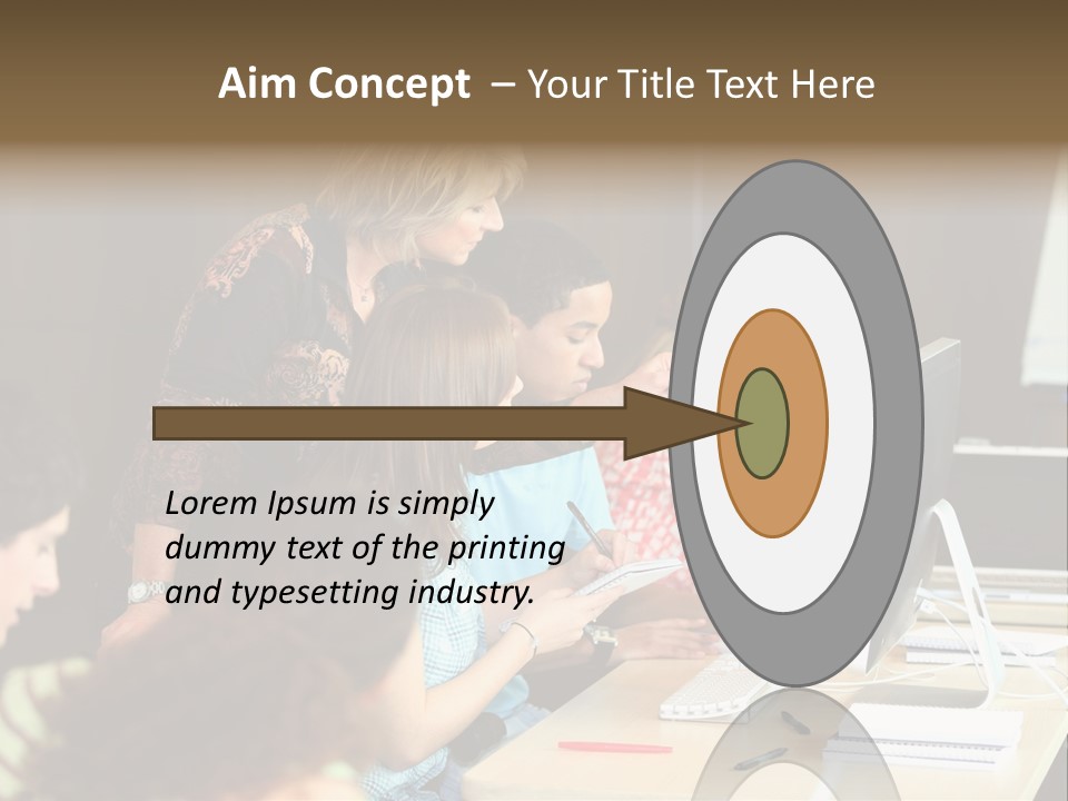 School Senior Class Computer PowerPoint Template