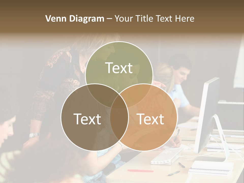 School Senior Class Computer PowerPoint Template