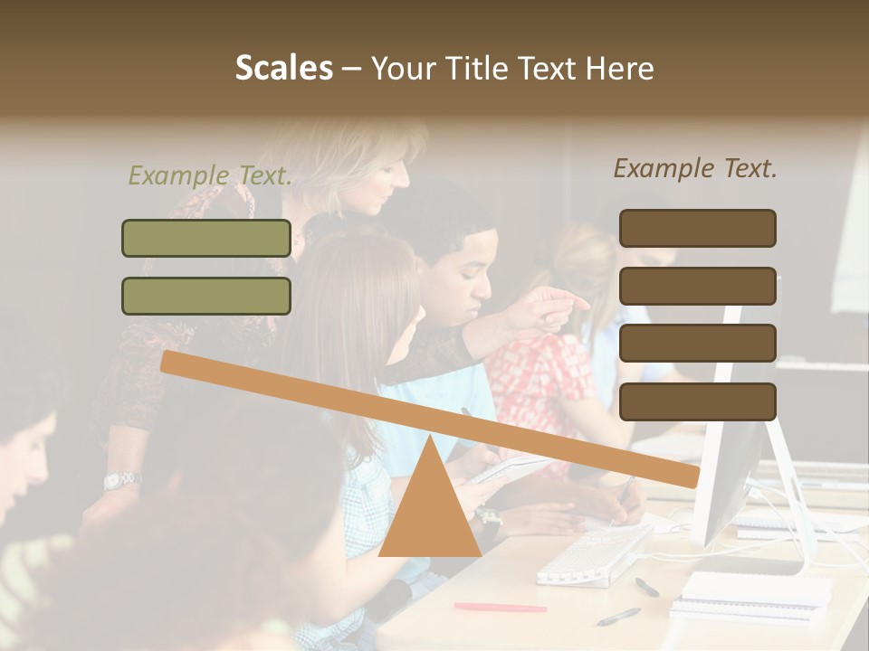 School Senior Class Computer PowerPoint Template