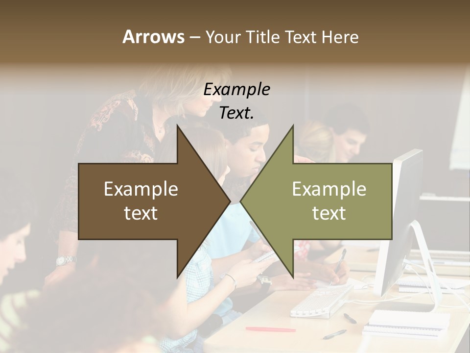 School Senior Class Computer PowerPoint Template