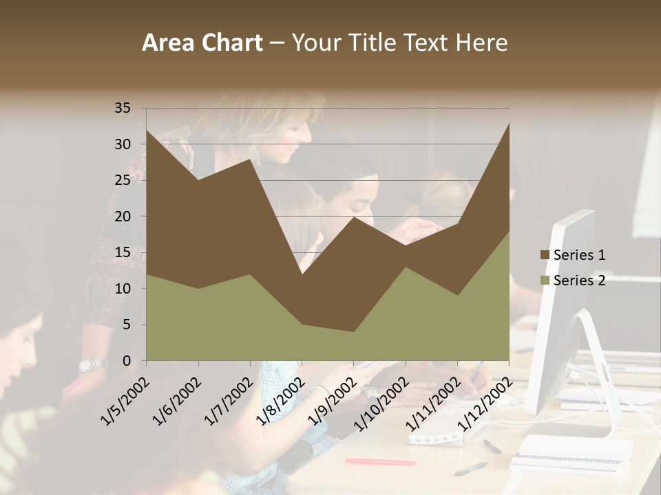 School Senior Class Computer PowerPoint Template