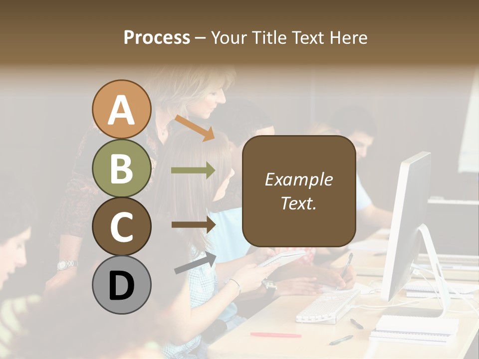 School Senior Class Computer PowerPoint Template