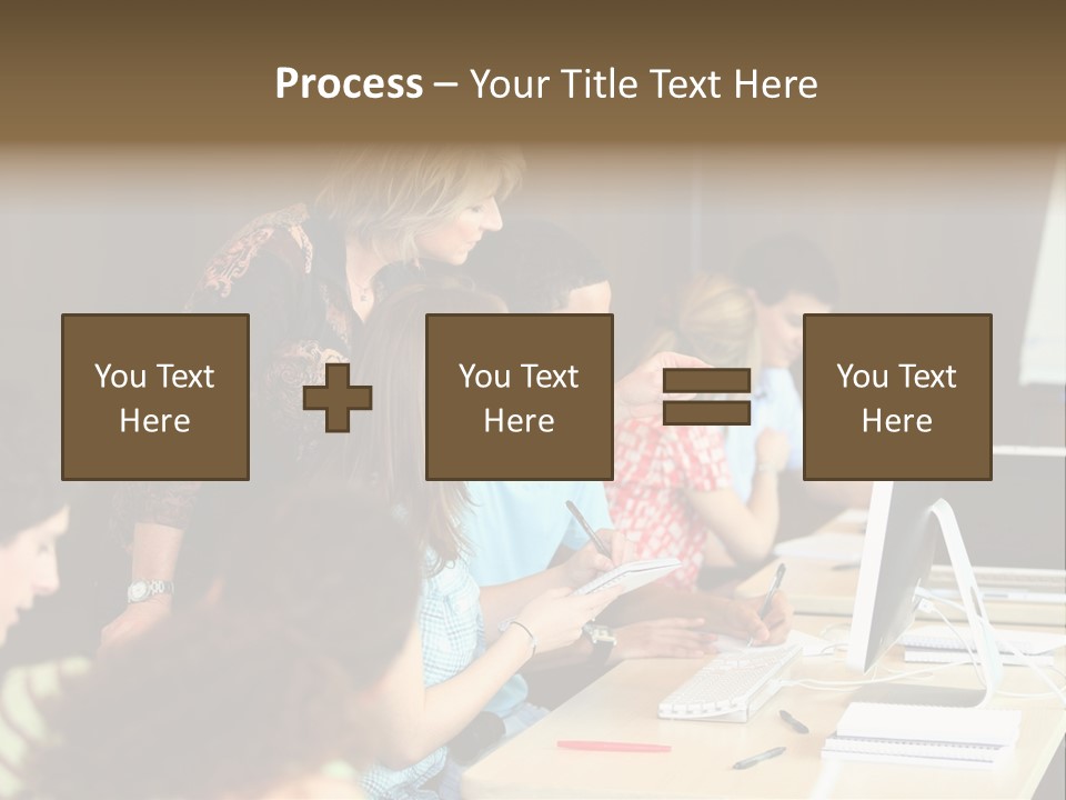 School Senior Class Computer PowerPoint Template