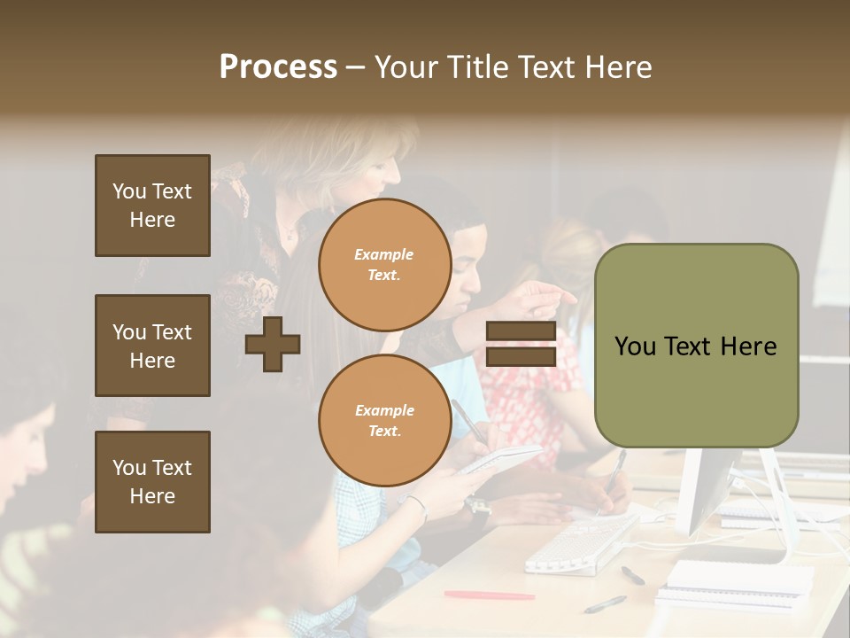 School Senior Class Computer PowerPoint Template