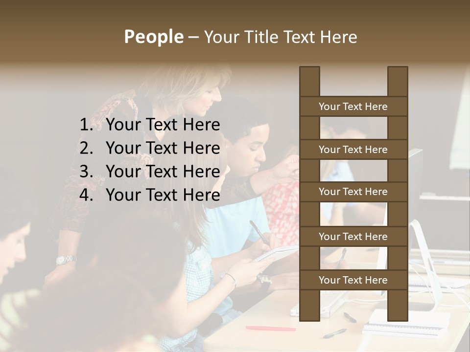 School Senior Class Computer PowerPoint Template