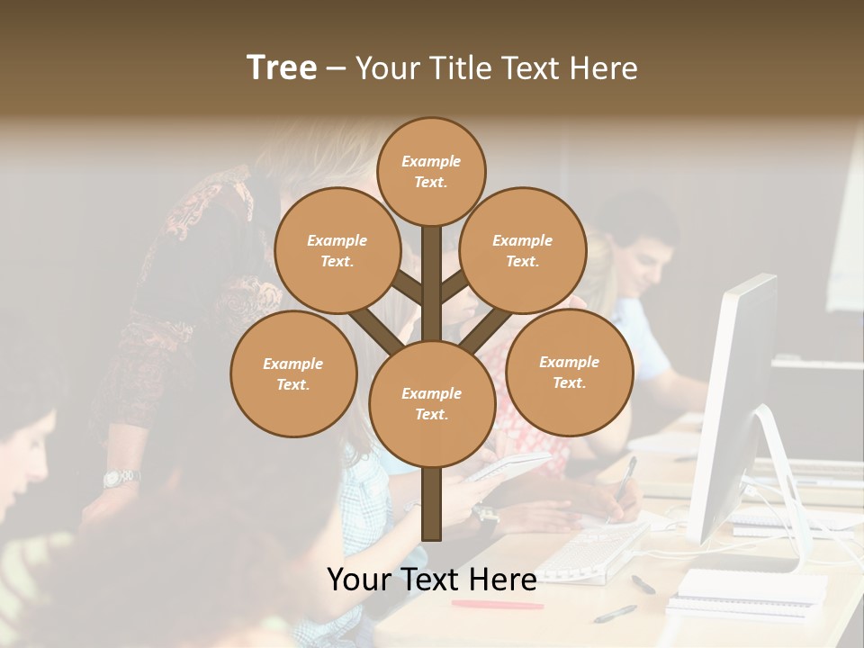 School Senior Class Computer PowerPoint Template