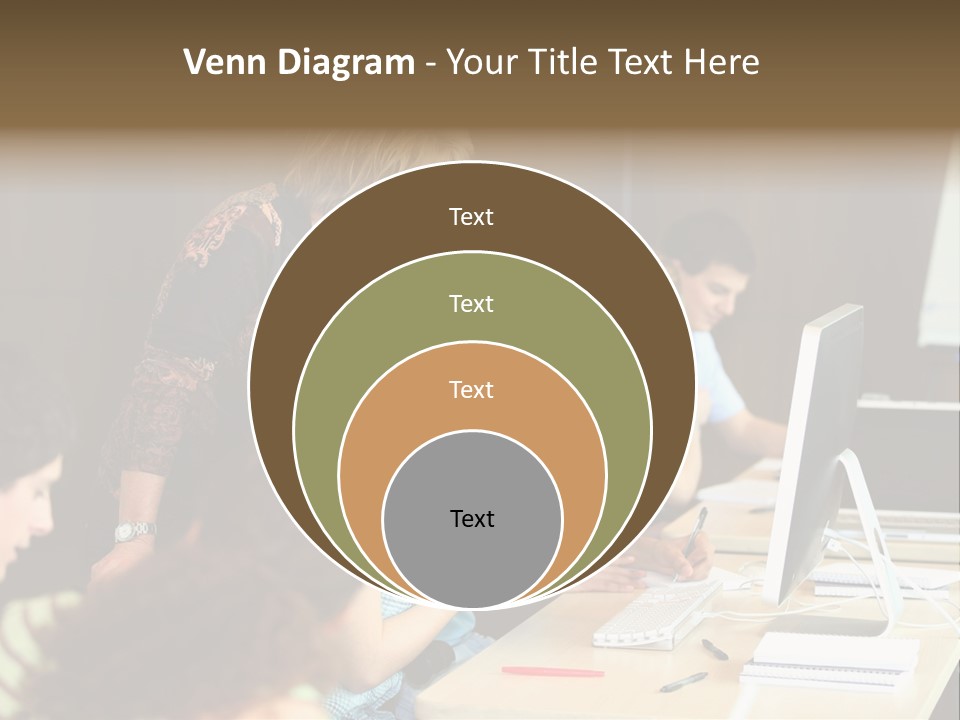 School Senior Class Computer PowerPoint Template