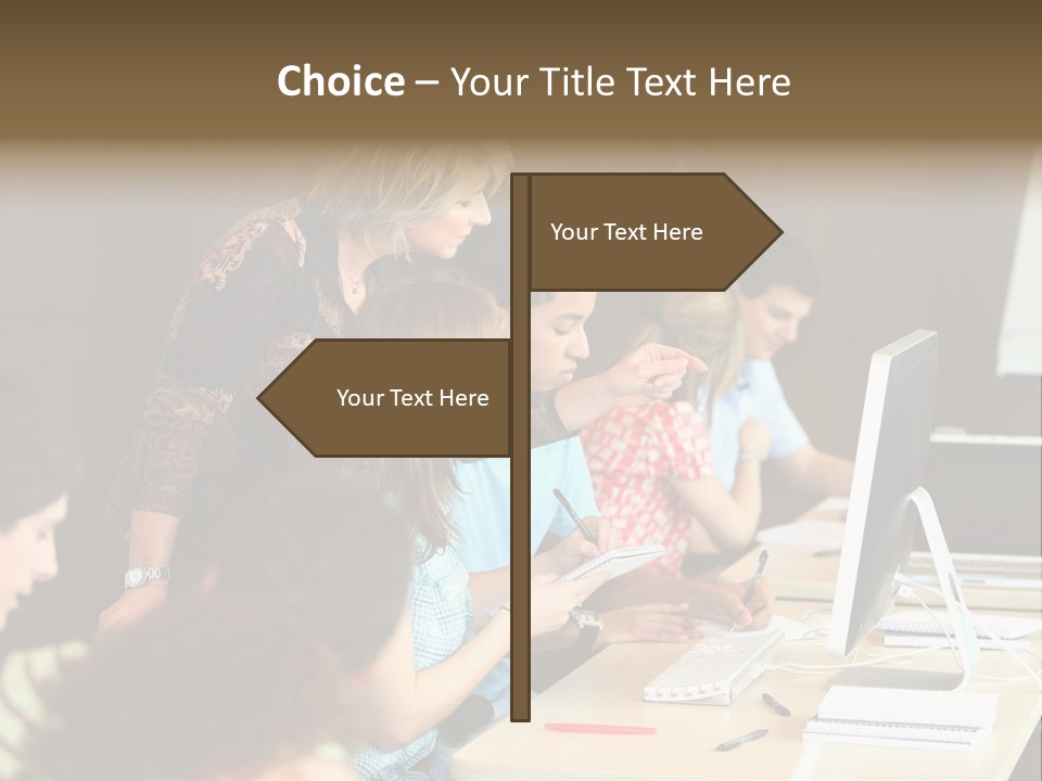 School Senior Class Computer PowerPoint Template