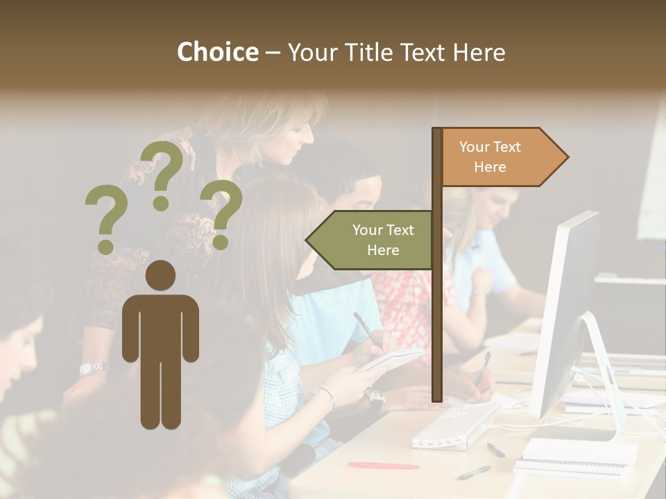 School Senior Class Computer PowerPoint Template