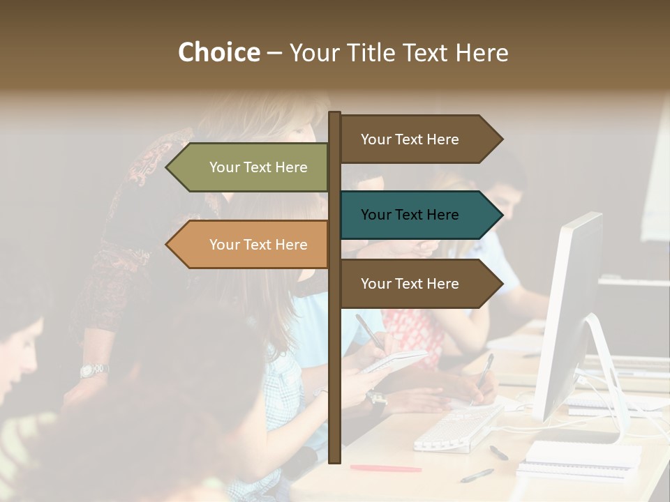 School Senior Class Computer PowerPoint Template
