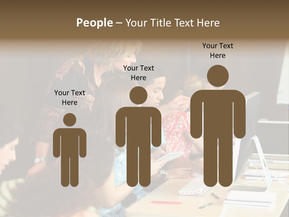 School Senior Class Computer PowerPoint Template