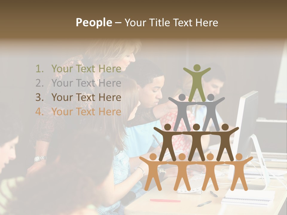 School Senior Class Computer PowerPoint Template