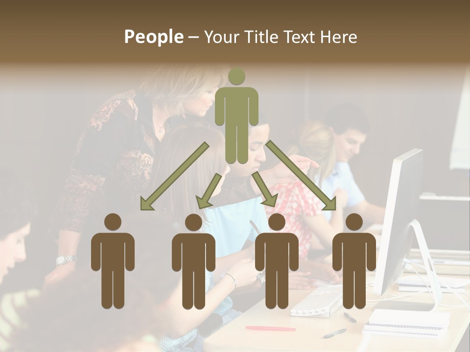 School Senior Class Computer PowerPoint Template