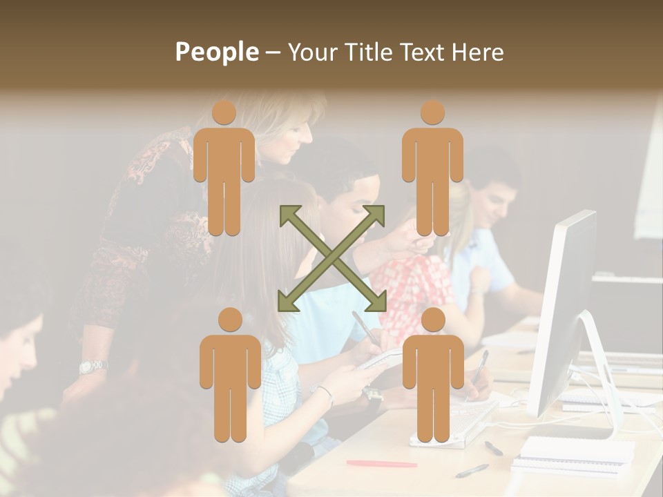 School Senior Class Computer PowerPoint Template