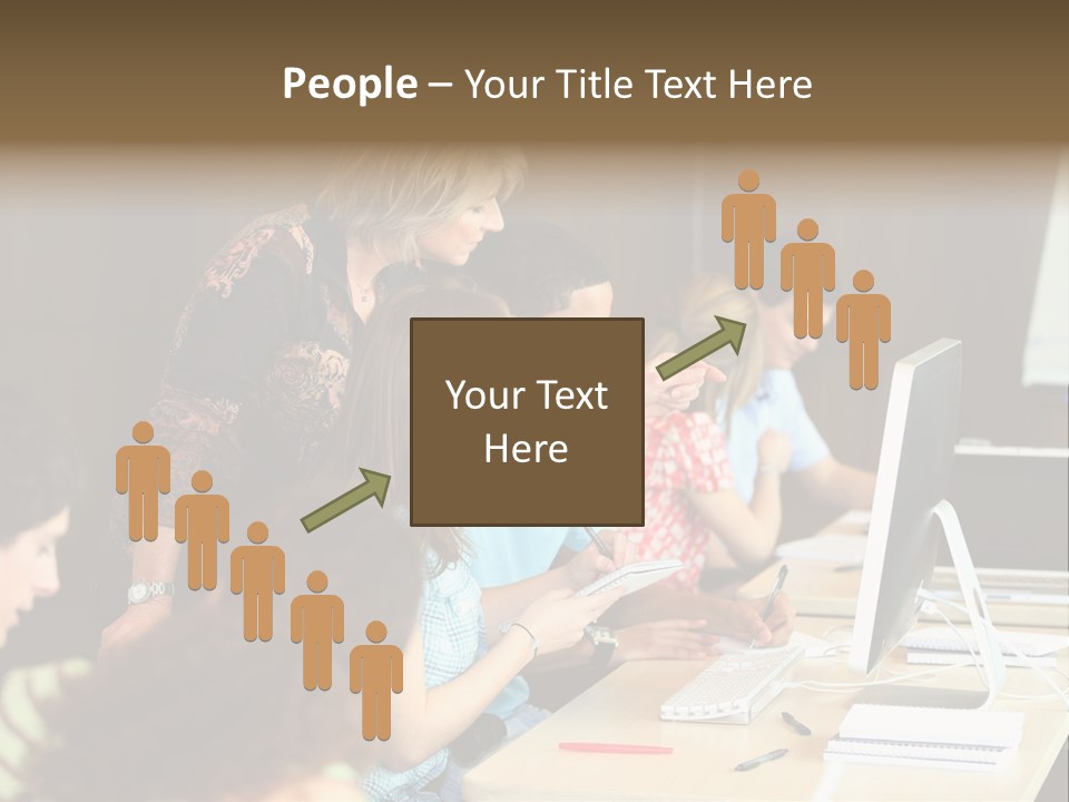 School Senior Class Computer PowerPoint Template