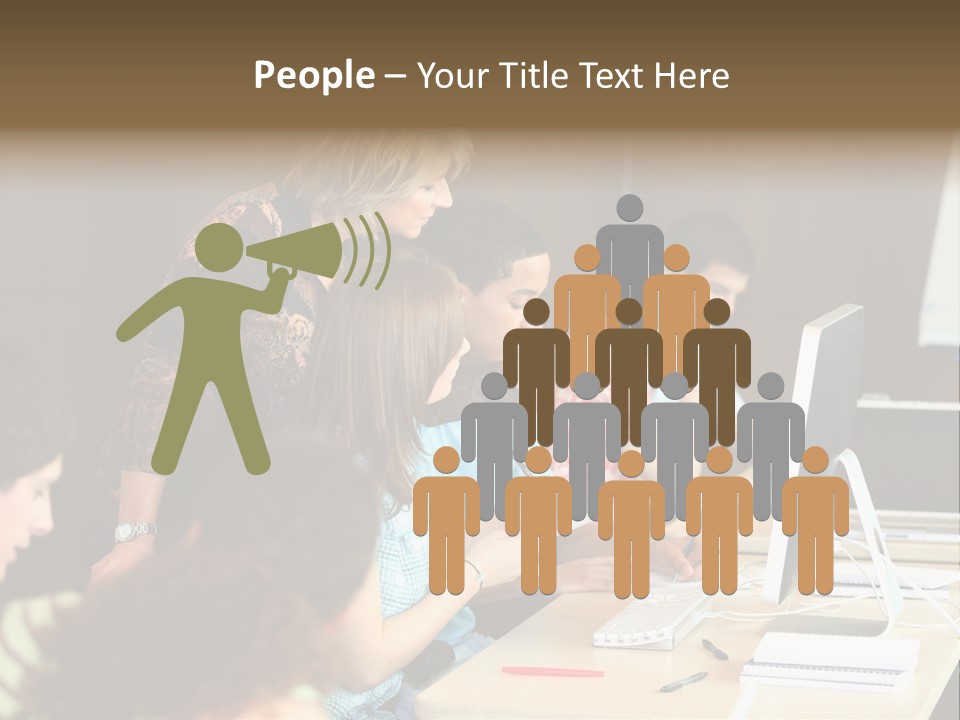 School Senior Class Computer PowerPoint Template