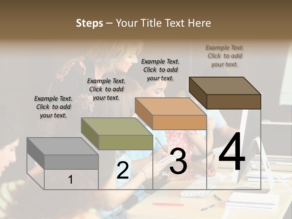 School Senior Class Computer PowerPoint Template