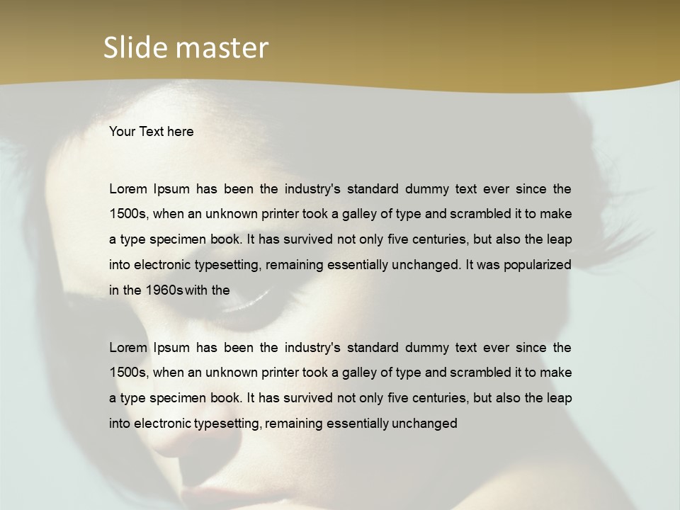 Person Brunette Sensuality PowerPoint Template