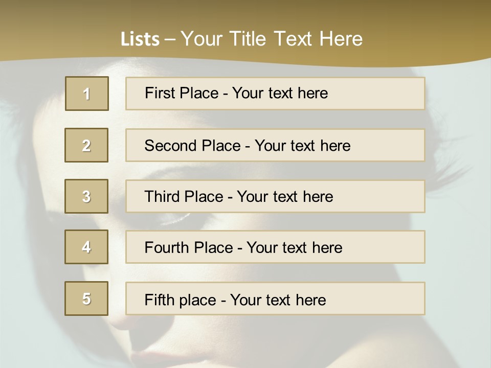 Person Brunette Sensuality PowerPoint Template