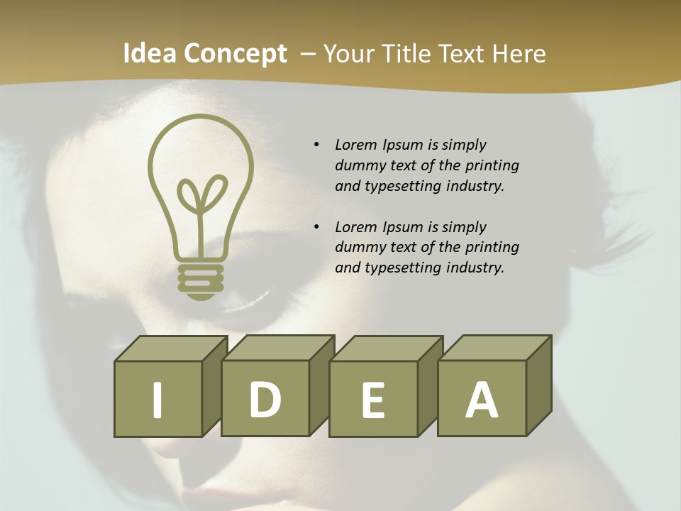 Person Brunette Sensuality PowerPoint Template