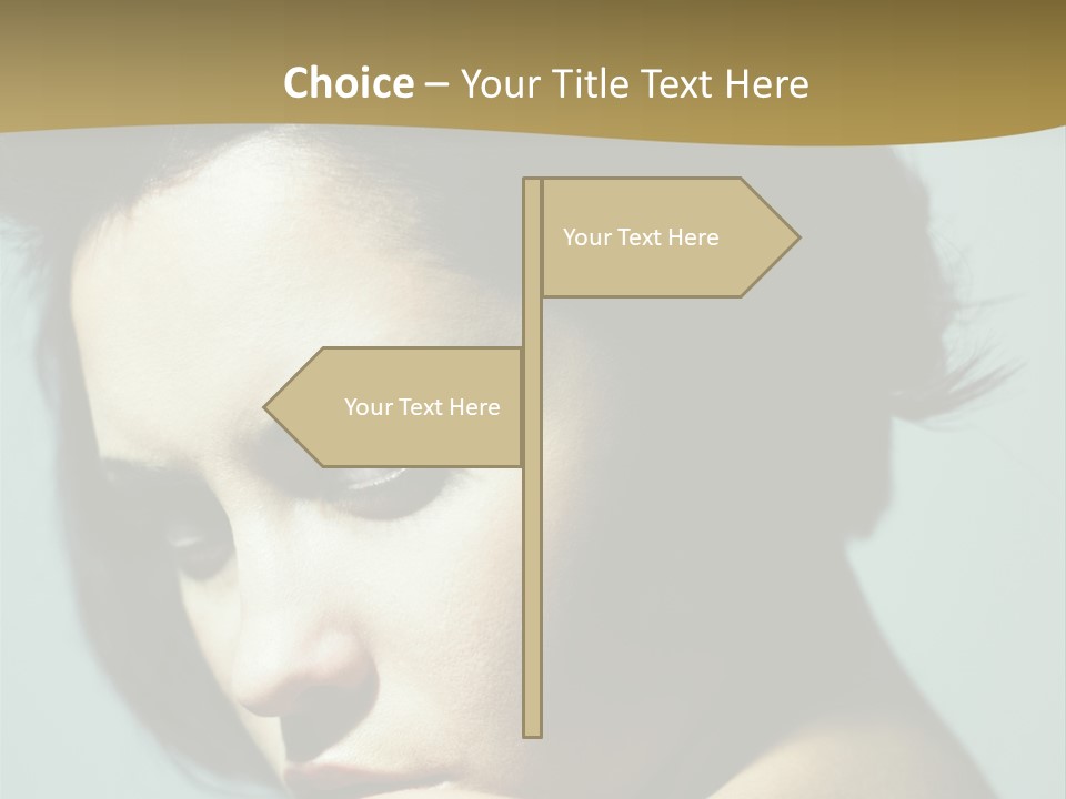 Person Brunette Sensuality PowerPoint Template