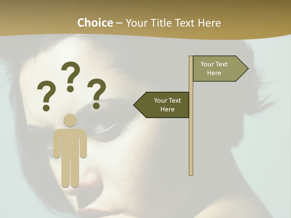 Person Brunette Sensuality PowerPoint Template