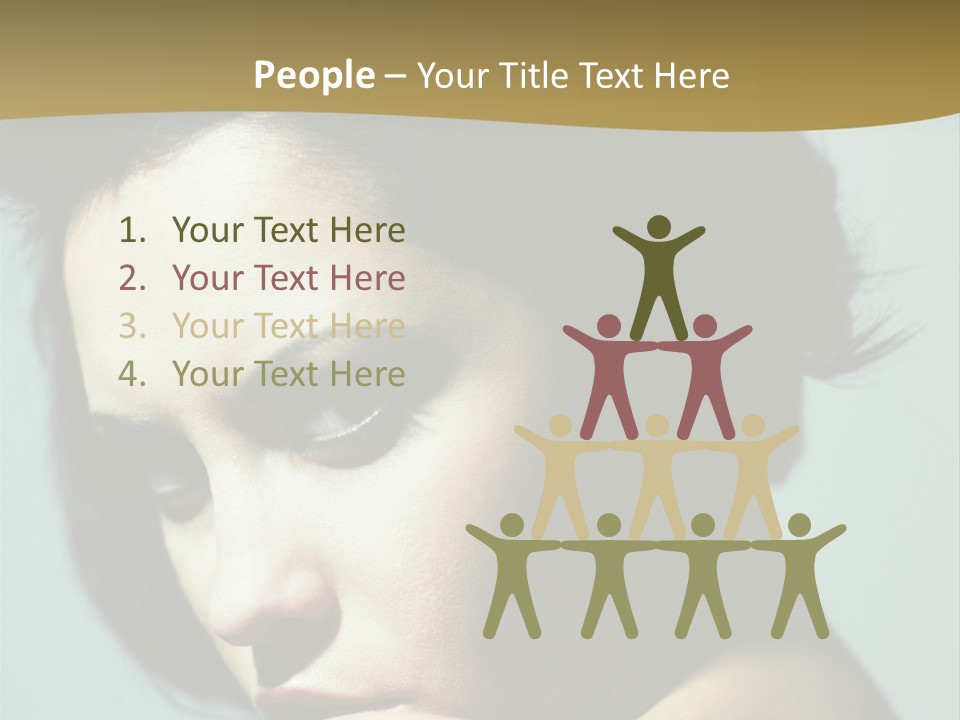 Person Brunette Sensuality PowerPoint Template