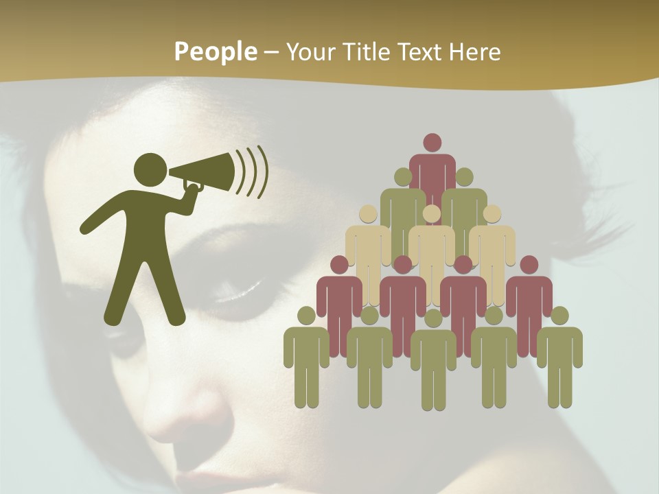 Person Brunette Sensuality PowerPoint Template