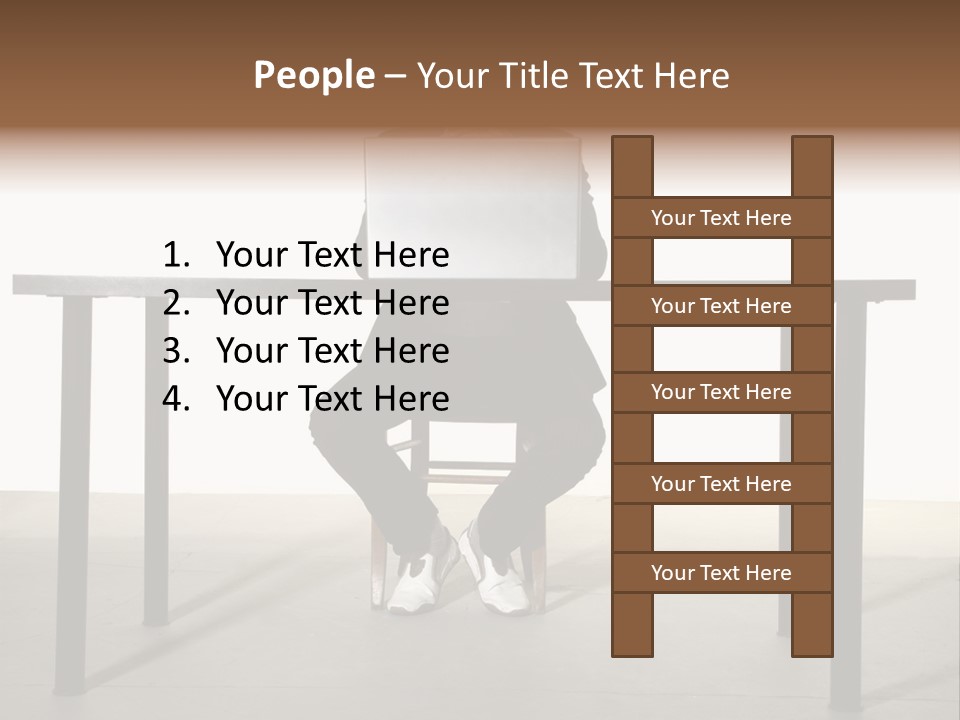 Friendly People Computer PowerPoint Template