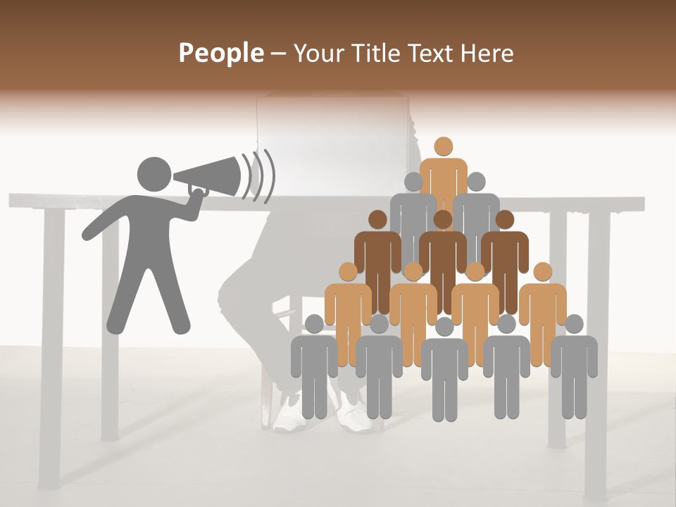 Friendly People Computer PowerPoint Template